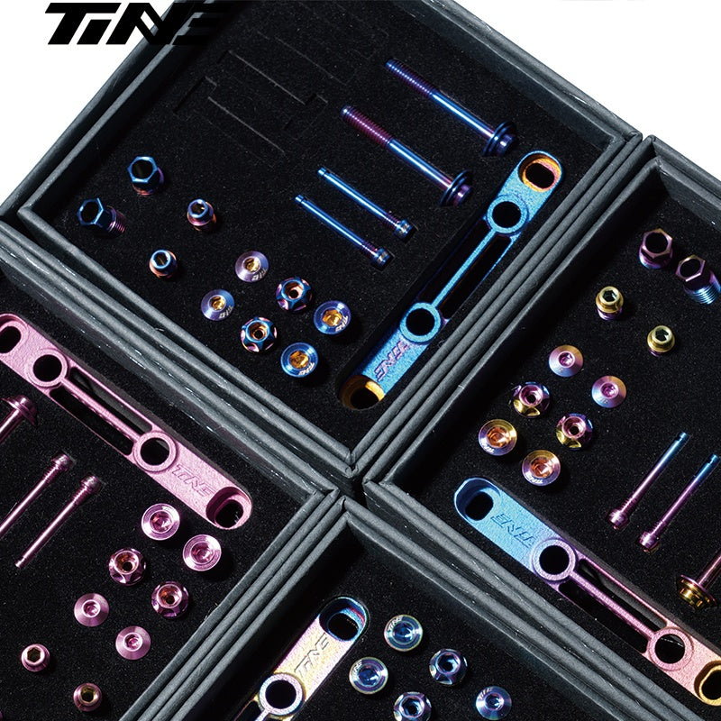 Kit de Parafusos TiNE Ultraleve de Titânio para Shimano Dura-Ace 9270 / Ultegra 8170 / 105 7170 – Cores Múltiplas
