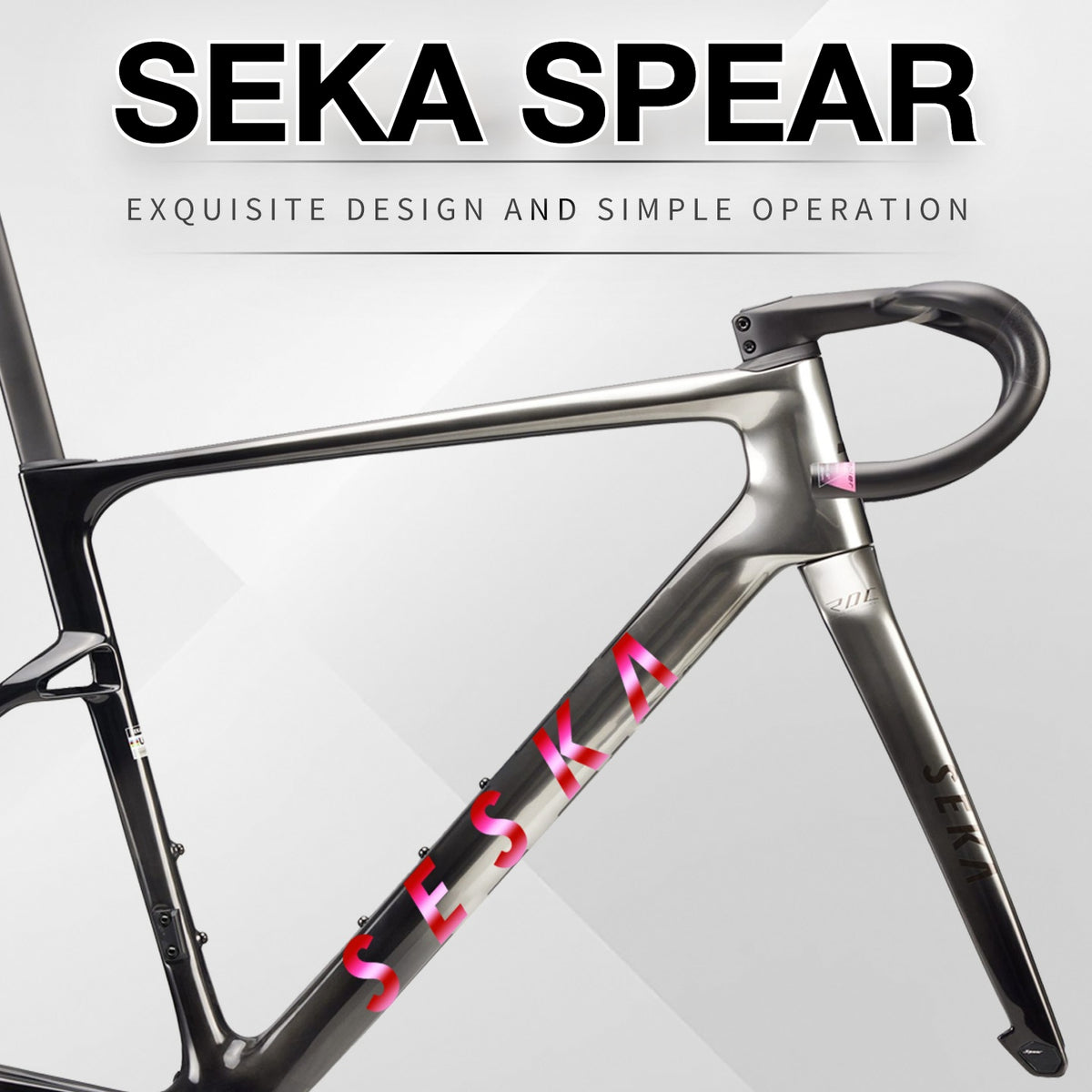 Adesivos para Quadro de Bicicleta de Estrada SEKA SPEAR | Etiquetas de Substituição de Logotipo Personalizadas à Prova d'Água