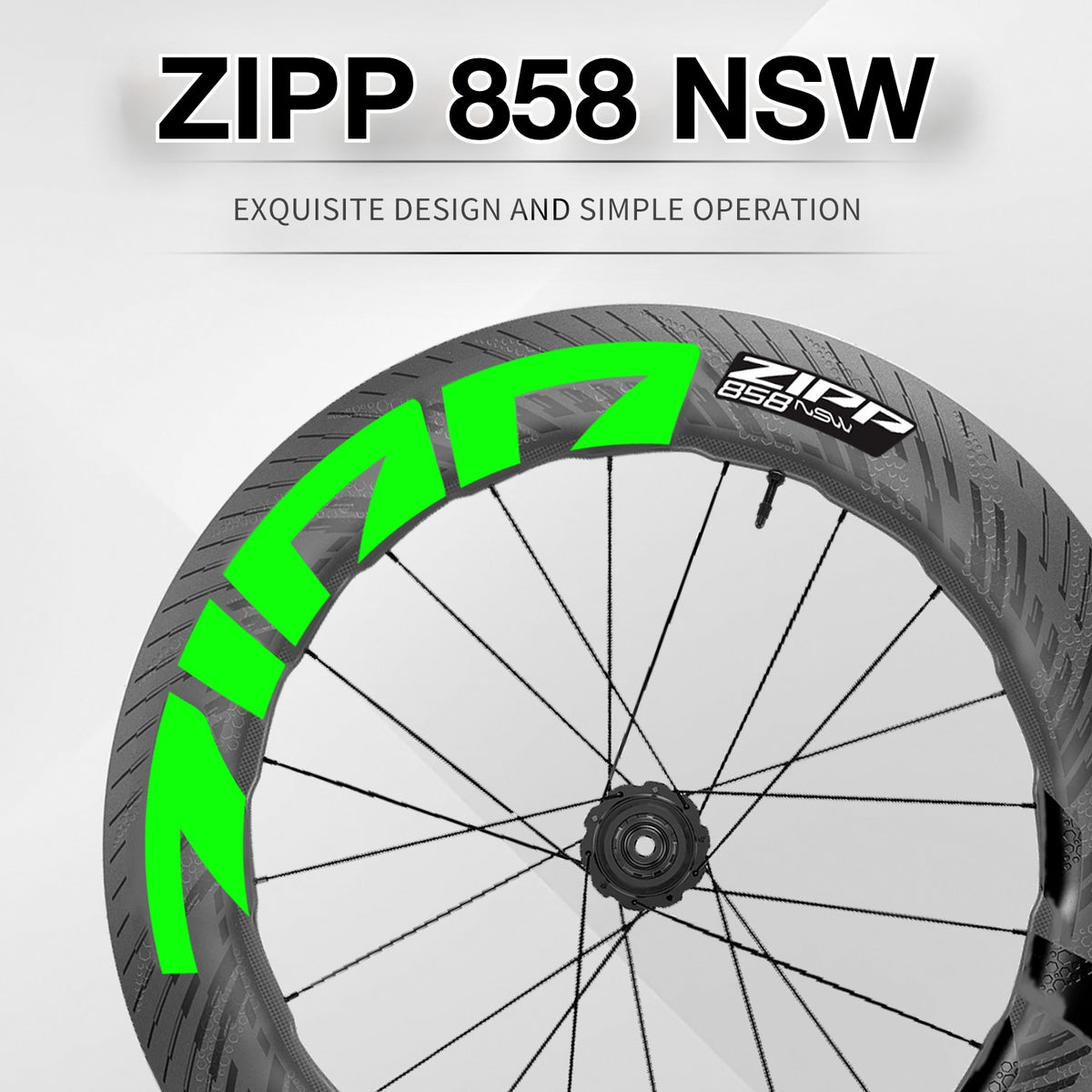 2025 ZIPP 858 NSW Wheel Decal Sticker Kit – Reflective Waterproof Carbon Rim Graphics
