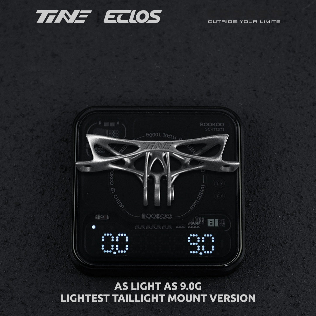 TiNE × Eclos Titanium Taillight Mount for Specialized Trek Fizik Prologo CADEX Saddles | Custom Fit Service | Ultra Light 9g