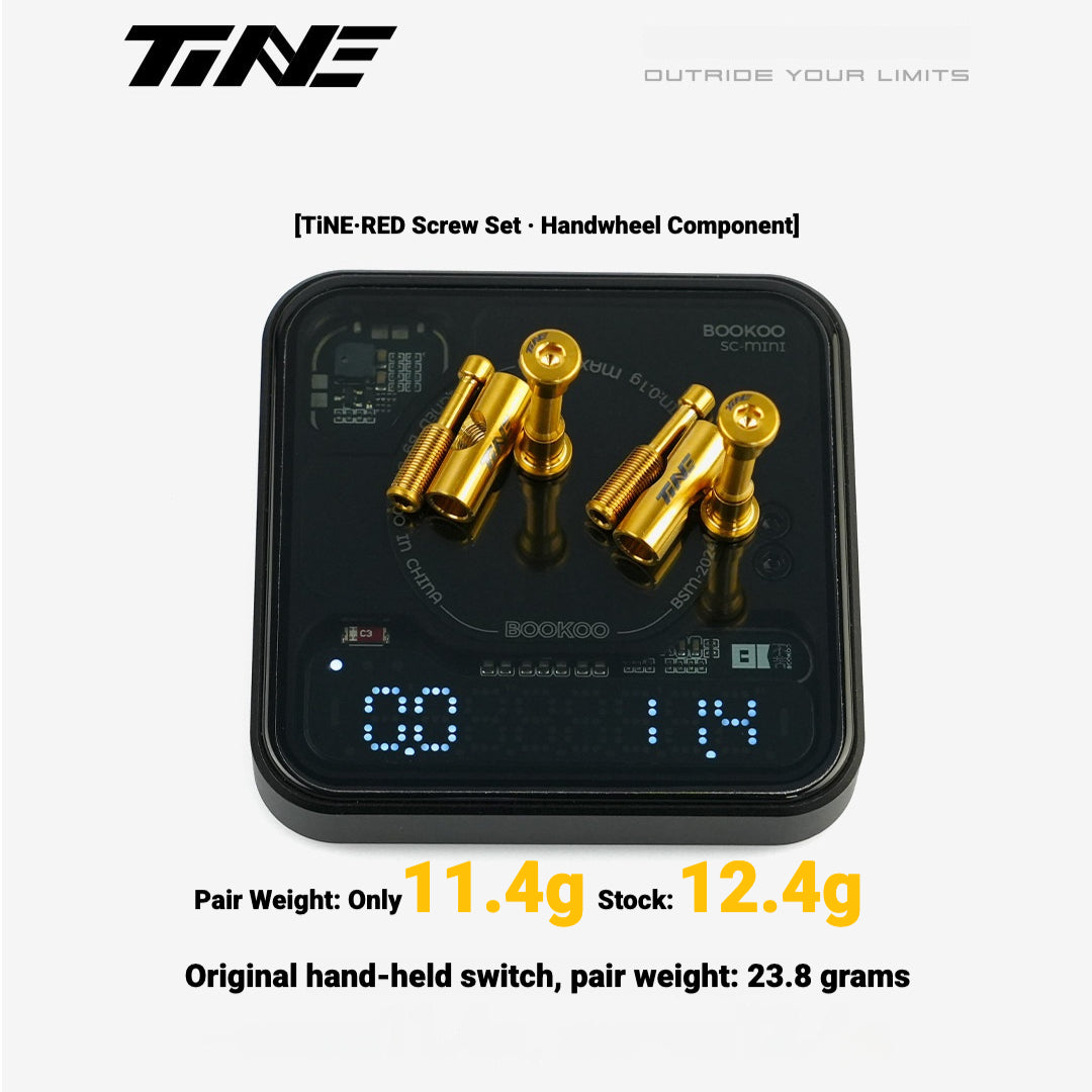 TiNE Titanium Bolt Kit for SRAM RED Shift/Brake Levers | Ultralight Shifter Screw Set 11.4g