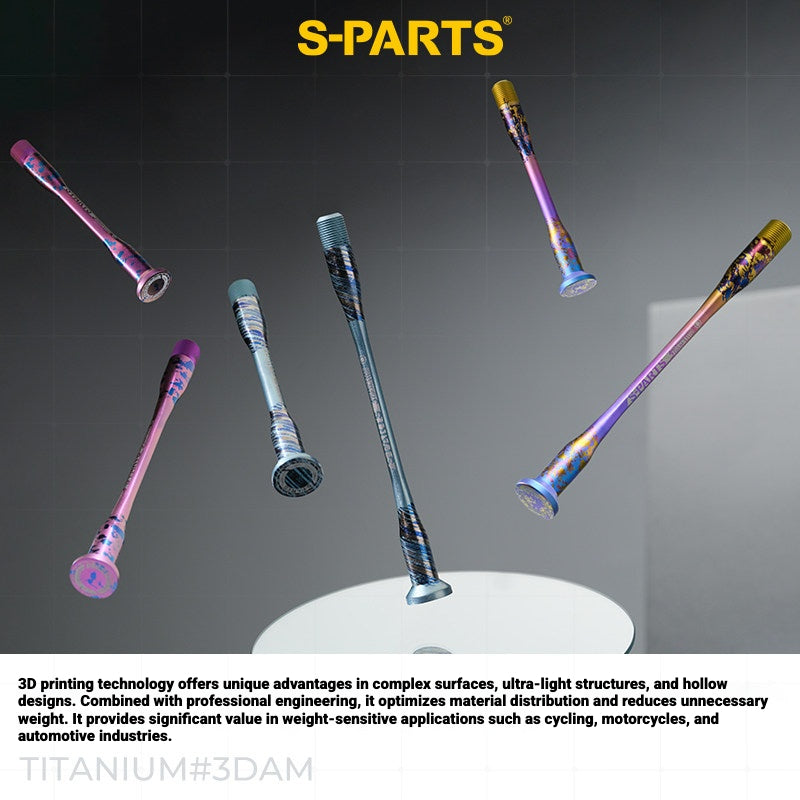 S-PARTS 3DAM Titanium Thru Axle Kit for Giant Road Bikes | Ultra-Light 3D Printed TC4 Axle