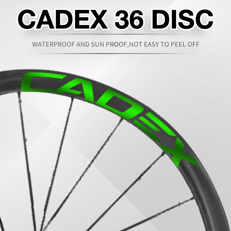 Cadex 36 Disc Wheel Decal Sticker Kit – Premium Logo Cover & Color Change