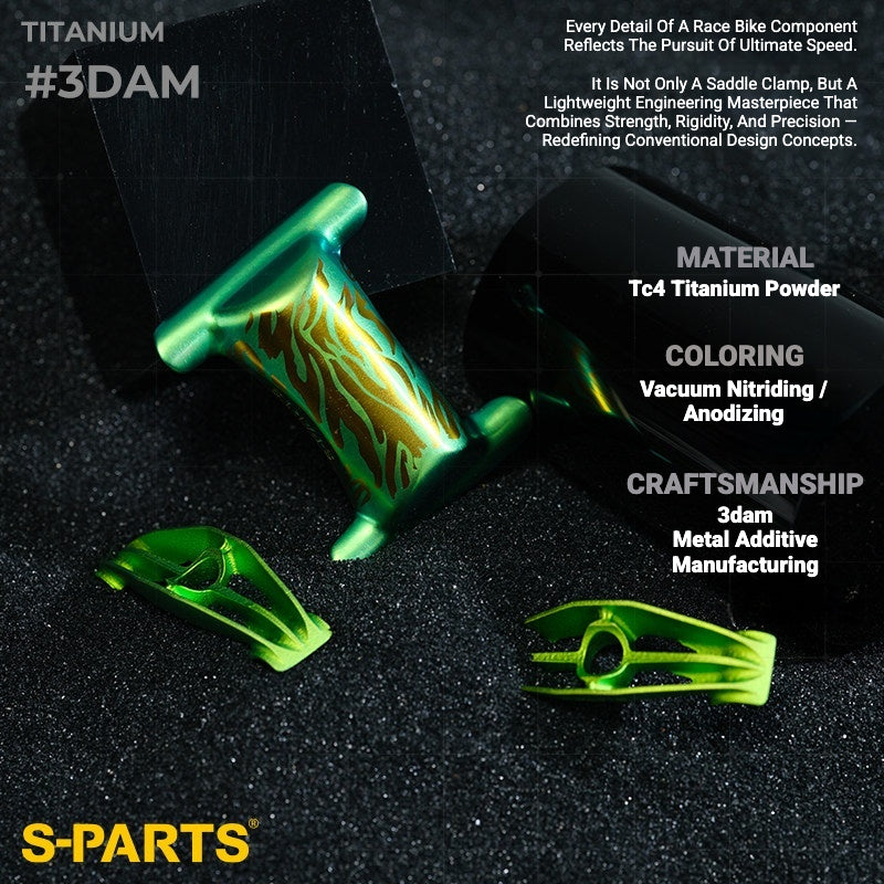 Kit de Yoke para Abraçadeira de Selim em Titânio S-PARTS para Cannondale SystemSix Gen 5 | Upgrade de Canote Leve Impresso em 3D
