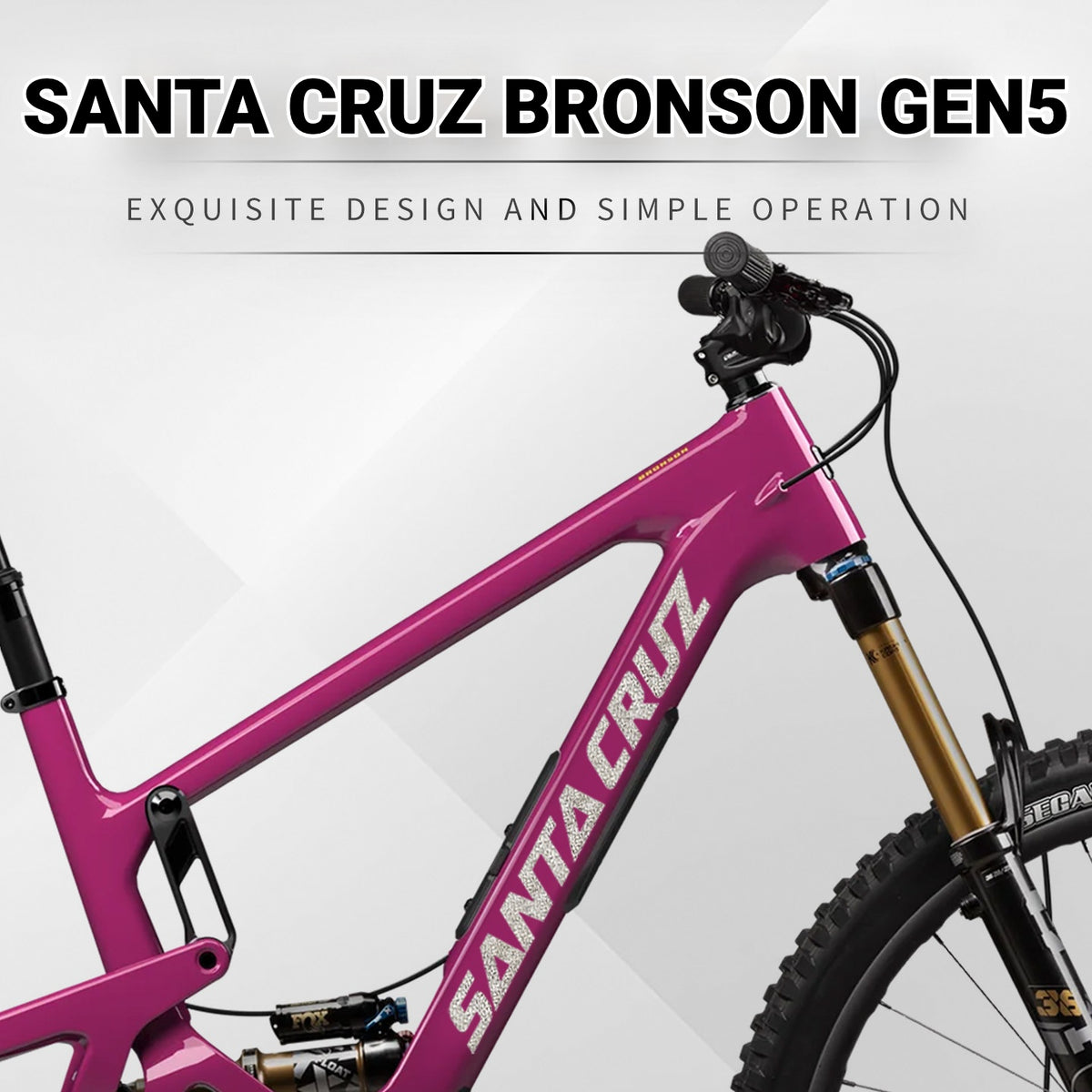 SANTA CRUZ Bronson Frame Logo Decal Kit | Custom Color Change MTB Sticker