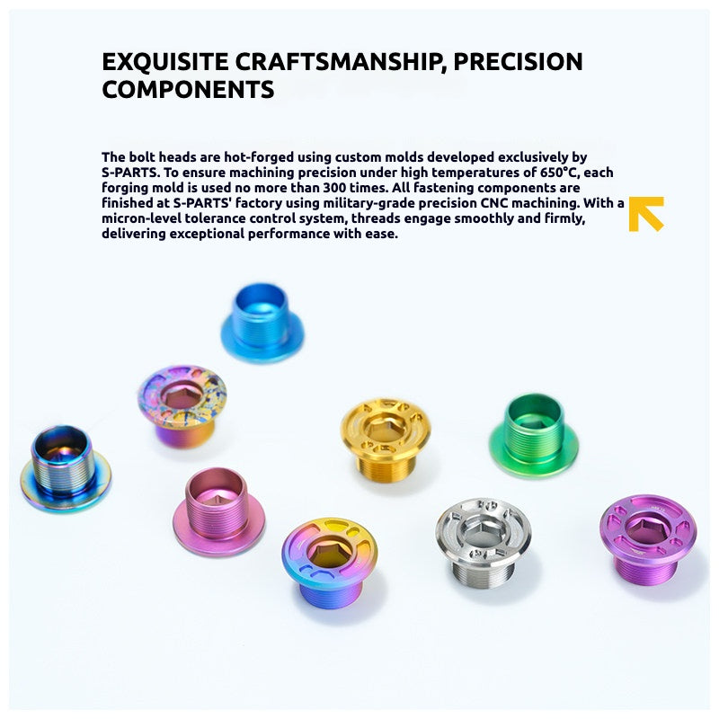 Kit de Parafuso de Manivela de Titânio S-PARTS para Upgrade Leve BIGROCK RS