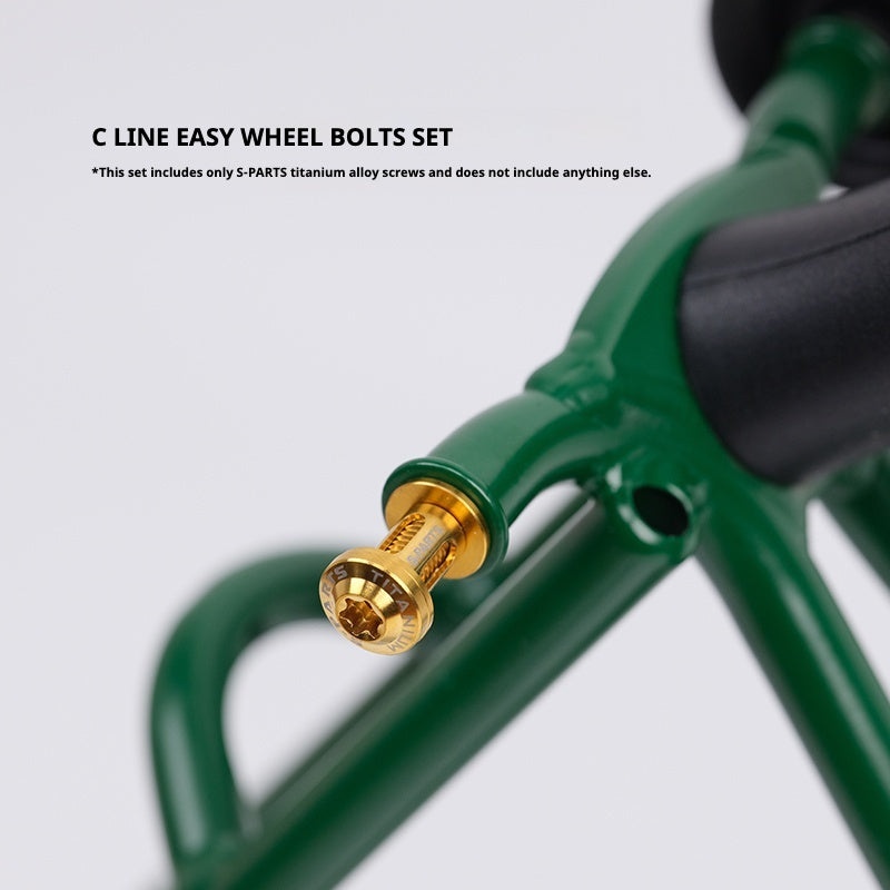 Kit de Atualização de Parafusos S-PARTS em Titânio para Brompton | Conjunto de Suportes e Dobradiça Leves TC4 usinados CNC
