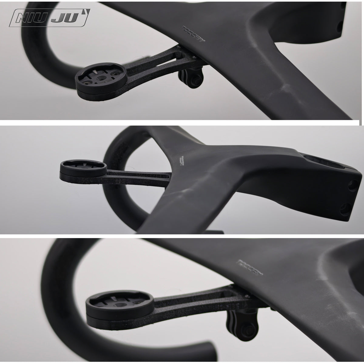 TOCCAY Carbon Computer Mount for Integrated Cockpits | GoPro Garmin Wahoo Compatible Extension Mount