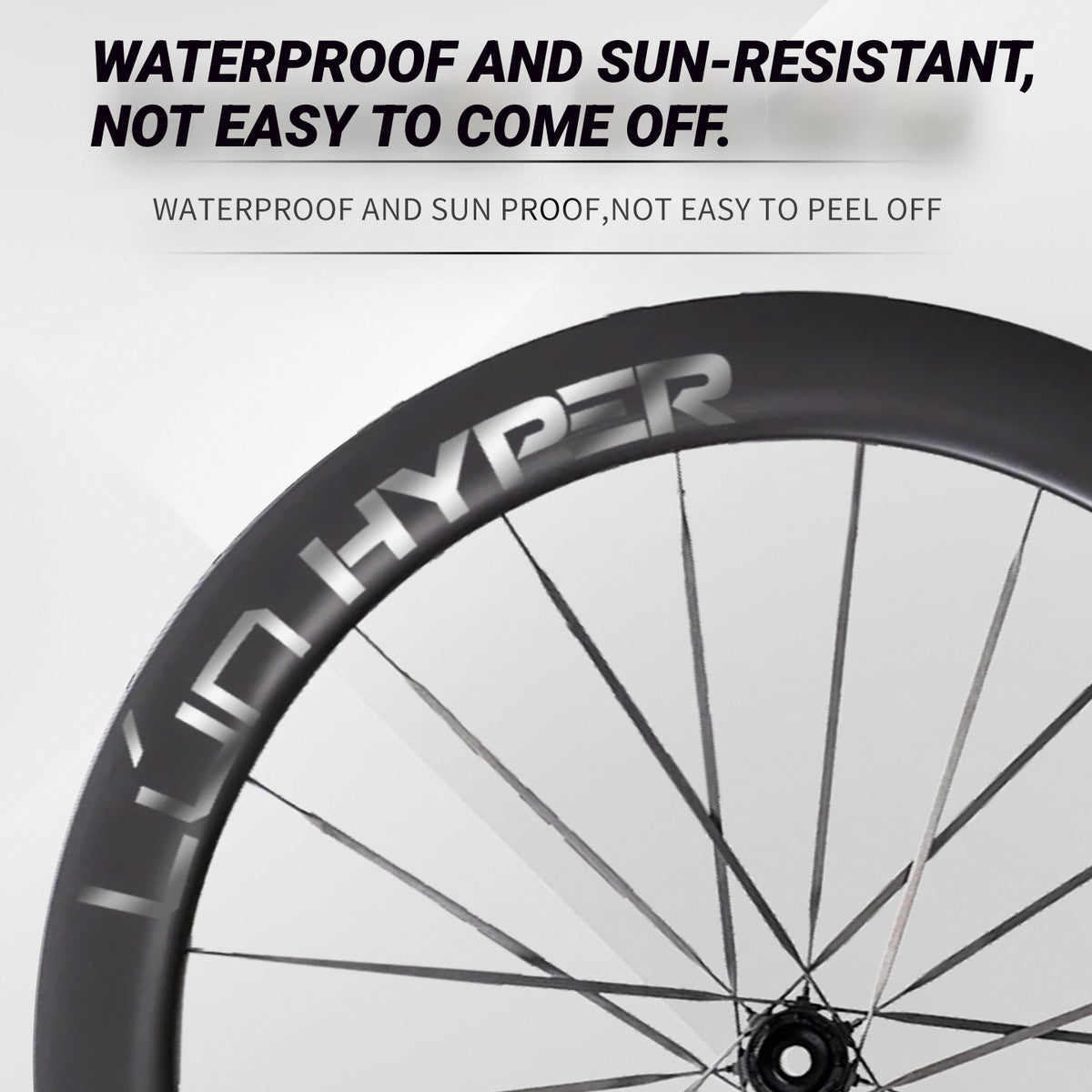 Autocollants Logo Infinity pour Roues Lún HYPER 5 D60 Gen 5 | Autocollants de Jante Imperméables (Jeu Complet pour Deux Roues + Autocollants de Rechange Inclus)