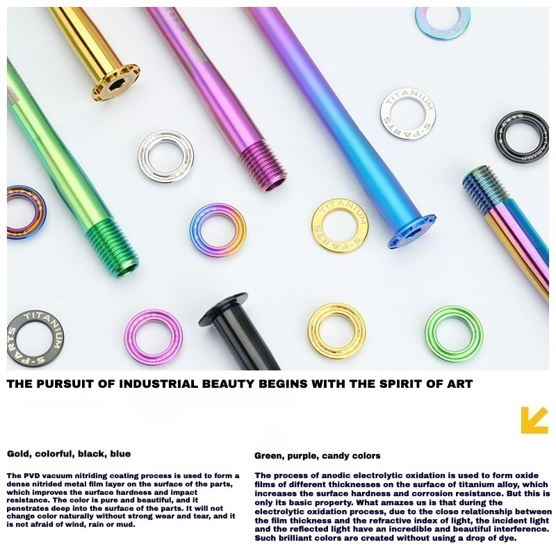 S-PARTS Titanium Thru Axle Kit for CANYON CFR (Front + Rear, Tool-Free Design) – 61.21g | 8 Anodized Colors