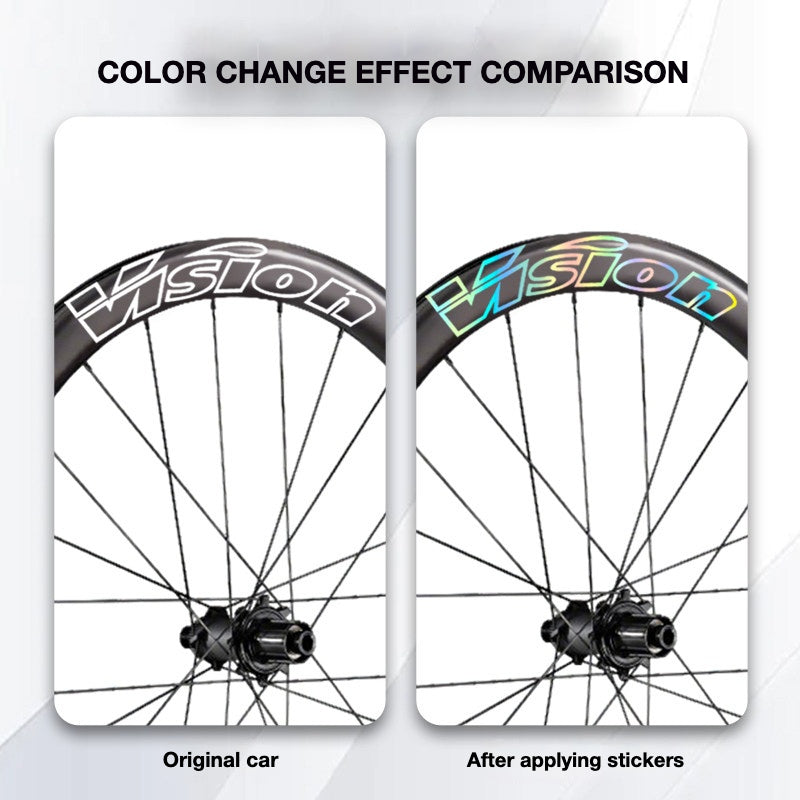 Custom Decal Kit for VISION METRON SL45 Wheels | Road Bike Carbon Rim Wrap Stickers(Complete Wheelset Decal Kit + Spare Set)