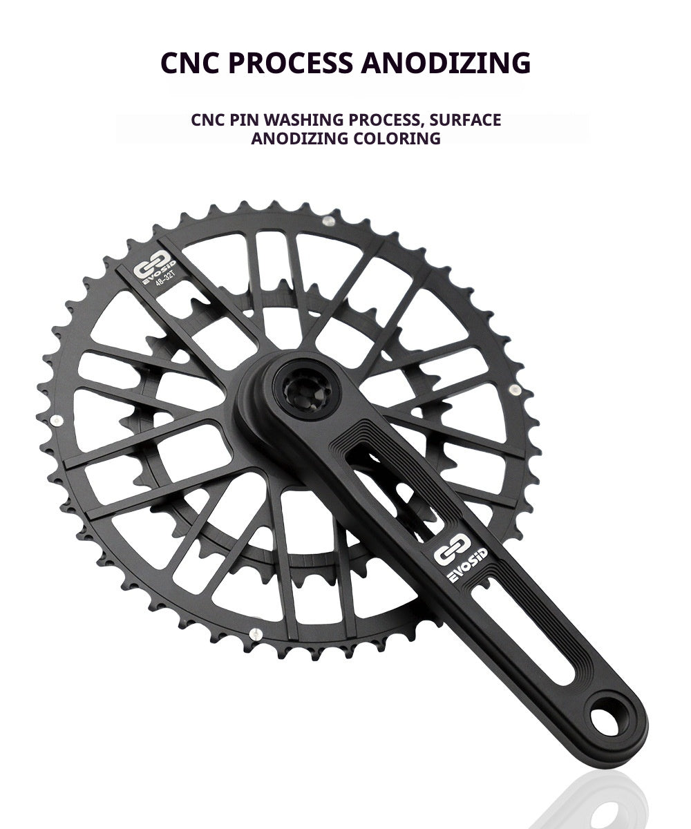 EVOSID CNC Road Bike Chainring Set | 46-30T / 48-32T | 7075-T6 Aluminum | 3-Bolt Direct Mount | Compatible with GXP Cranks