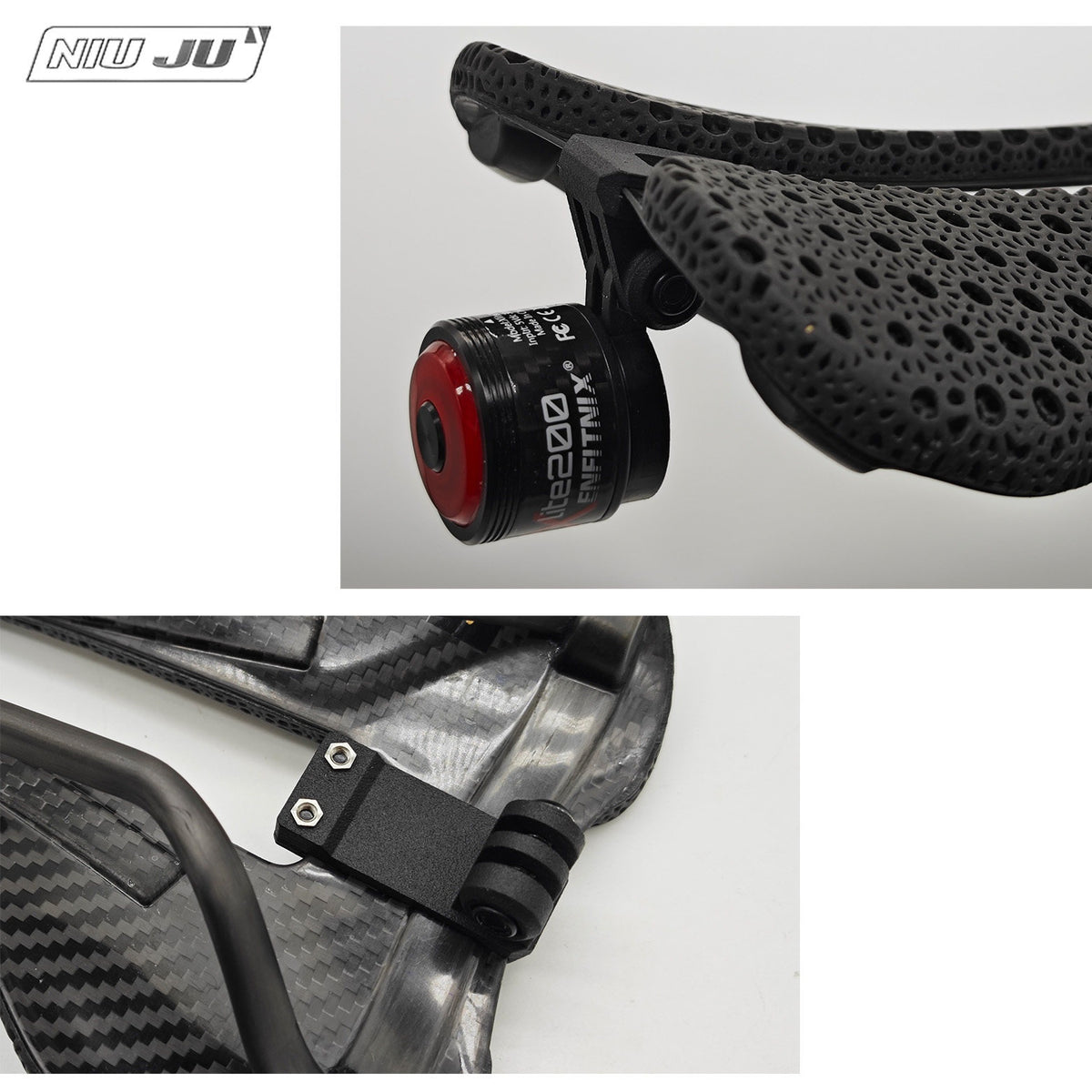 NIUJU Torque Saddle Mount for Bjorn Setka Gen 2 Saddle | GoPro Tail Light & Race Number Holder