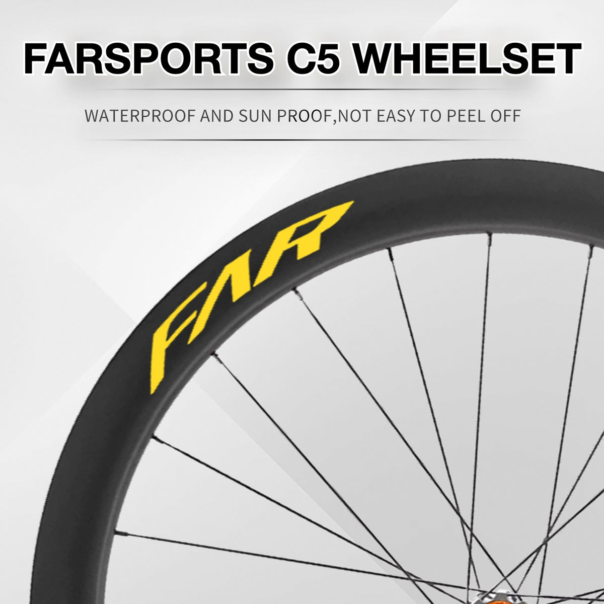 2025 FARSPORTS C5 Wheel Decal Sticker Kit – Logo Cover & Color Change