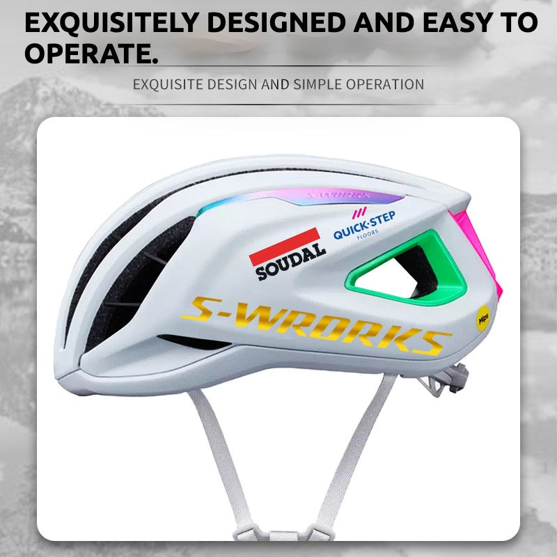 Kit de Adesivos Decal para Capacete S-Works Prevail 3 - Mudança de Cor do Logo da Equipe Specialized Quick-Step
