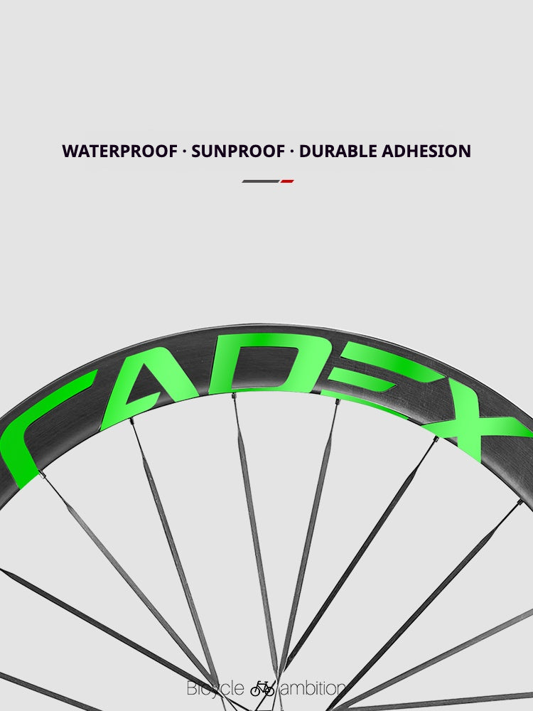 CADEX 50 Adesivos para Aro de Roda Ultra | Conjunto de Rodas de Carbono para Estrada, Vinil de Troca de Cor, À Prova d'Água, Resistente a UV, Opções Multicor