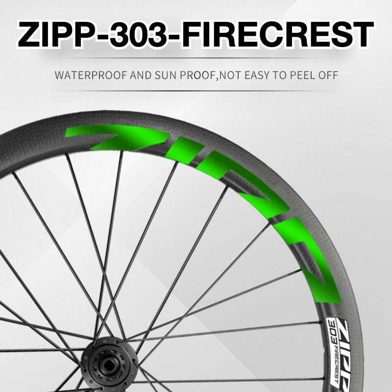 2025 ZIPP 303 FIRECREST Wheel Decal Sticker Kit – Reflective Waterproof Carbon Rim Graphics