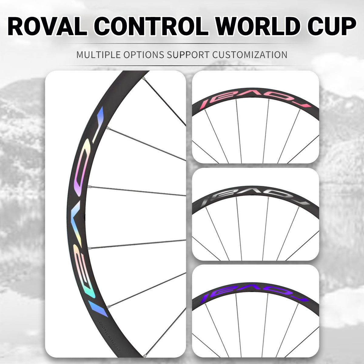 Adesivos para Roda MTB Roval Control 29 | Etiquetas de Personalização de Cor de Logotipo para Rodas de Mountain Bike em Carbono