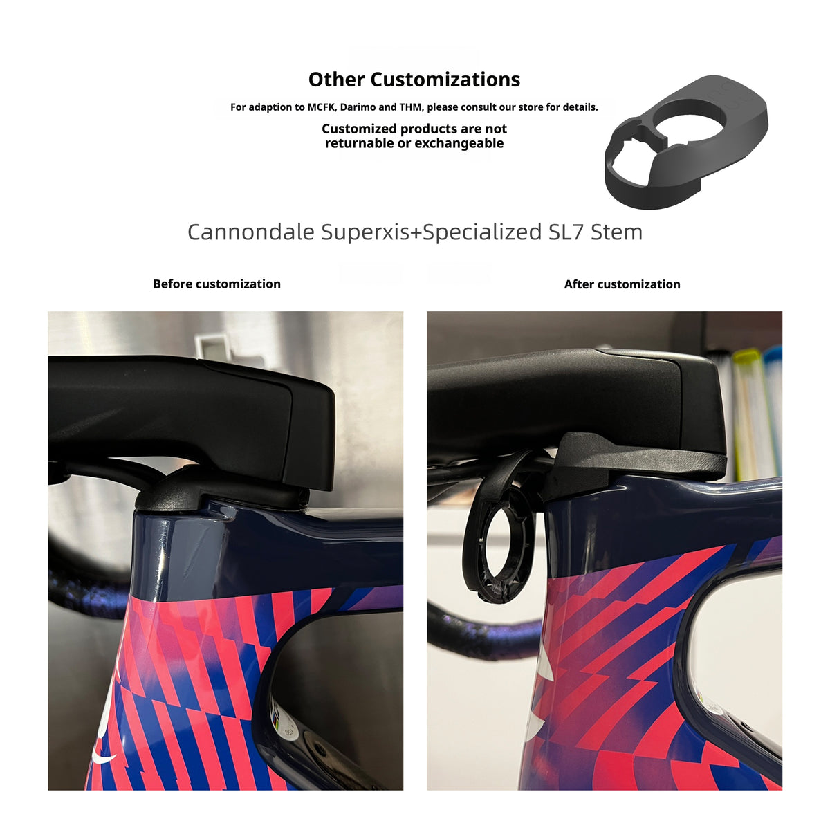 Adattatore base serie sterzo Cannondale per manubri integrati THE ONE PRO, Madone, Vision, FSA