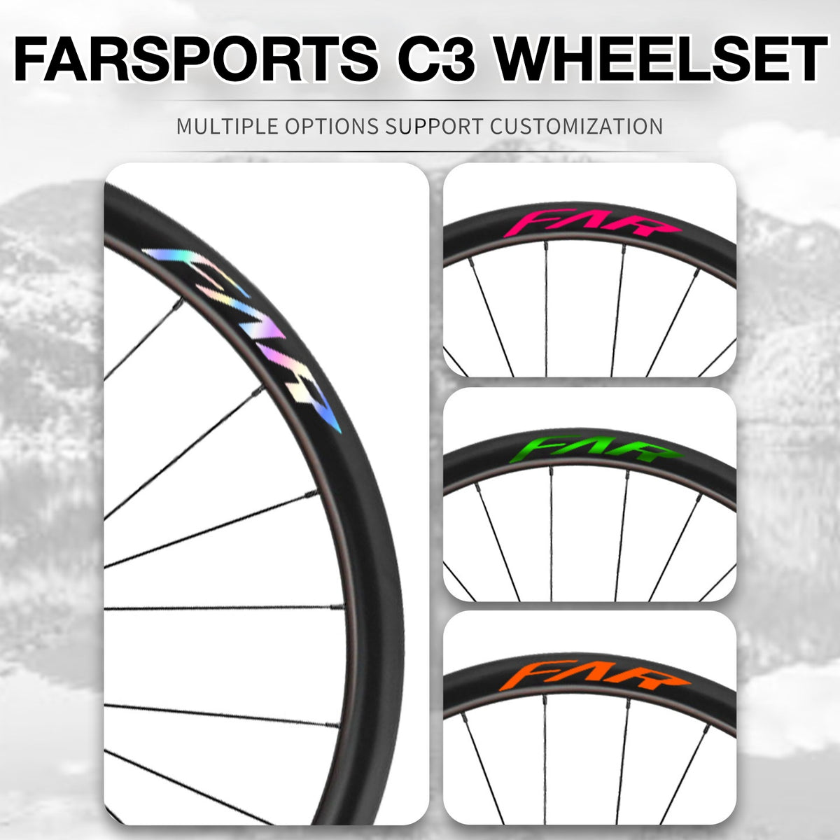 2025 FARSPORTS C3 Wheel Decal Sticker Kit – Logo Cover & Color Change