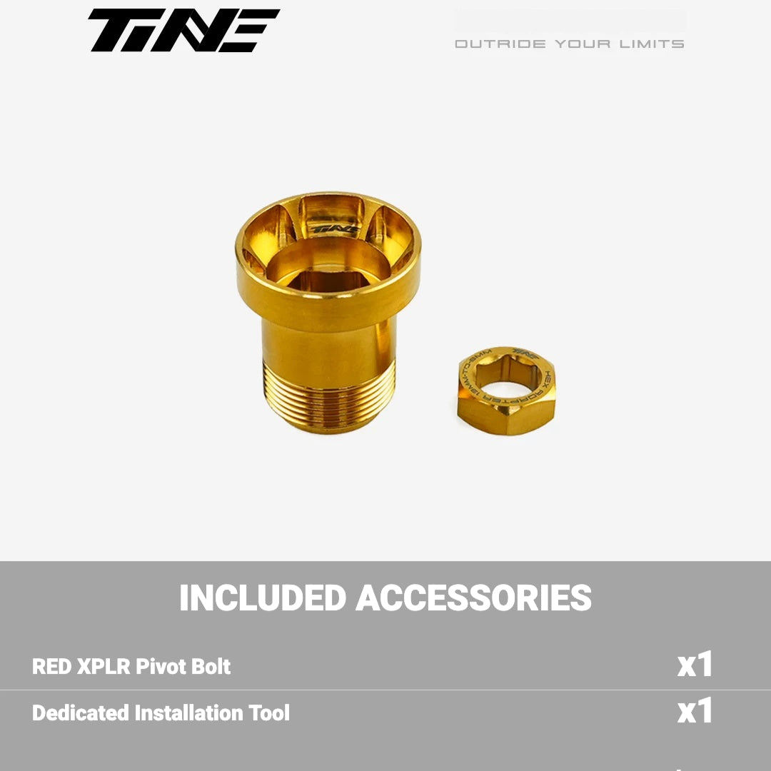 TiNE TC4 Titanium Rear Derailleur Cage Pivot Bolt for SRAM RED XPLR | 11.3g Lightweight Upgrade