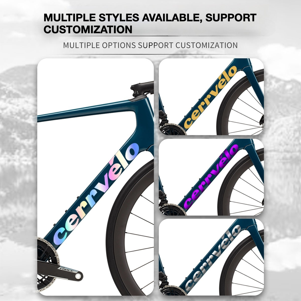 Custom OEM Logo Decals for 2026 Cervélo Caledonia Road Bike Frame | Waterproof Overlay Stickers(Please leave your frame size in the order notes when placing your order.)