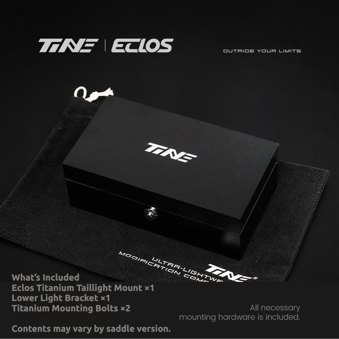 TiNE × Eclos Titanium Taillight Mount for Specialized Trek Fizik Prologo CADEX Saddles | Custom Fit Service | Ultra Light 9g