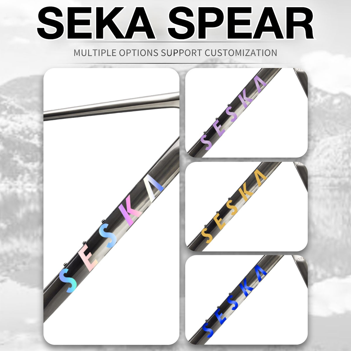 Adesivos para Quadro de Bicicleta de Estrada SEKA SPEAR | Etiquetas de Substituição de Logotipo Personalizadas à Prova d'Água