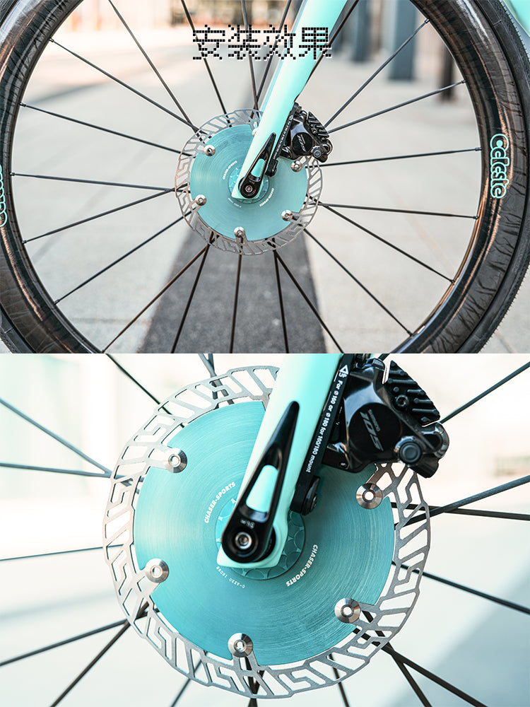 Chaser 0-AERO Rotor de Freio a Disco Aero Ultra-Leve – 160mm / 140mm | Bicicleta de Estrada, TT e Triathlon, Usinado em CNC, Center Lock
