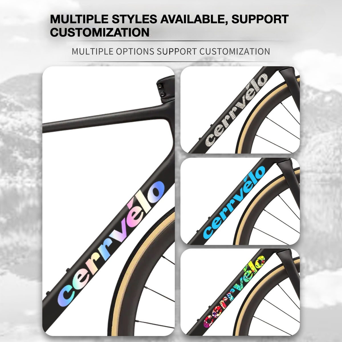 Custom OEM Logo Decals for 2026 Cervélo R5 Road Bike Frame | Waterproof Overlay Stickers(Please leave your frame size in the order notes when placing your order.)