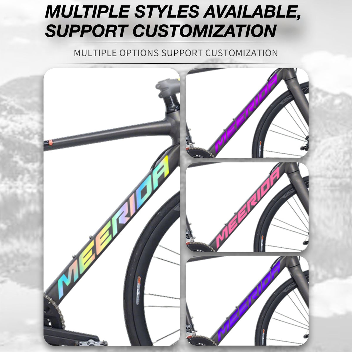 Custom OEM Logo Decals for Merida Scultura 93D Road Bike Frame | Waterproof Overlay Stickers