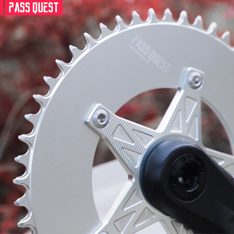 PASS QUEST 130BCD Full-Profile Narrow-Wide Chainring | 5-Bolt Road & Folding Bike 1x 42T–60T