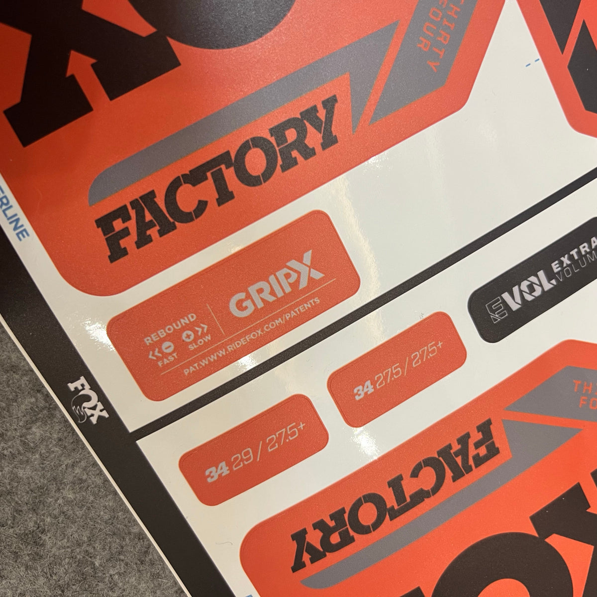 Custom Decal Kit for 2025 FOX 34 FACTORY Fork | Waterproof & Scratch-Resistant MTB Stickers | GRIP X