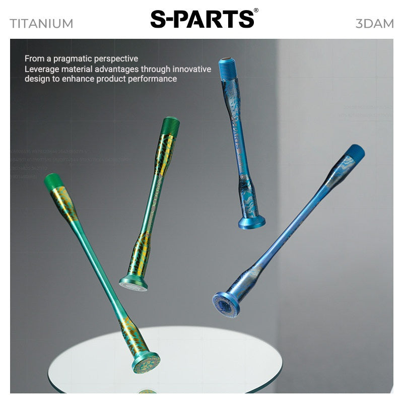 S-PARTS 3DAM Titanium Thru Axle Kit for Giant Road Bikes | Ultra-Light 3D Printed TC4 Axle