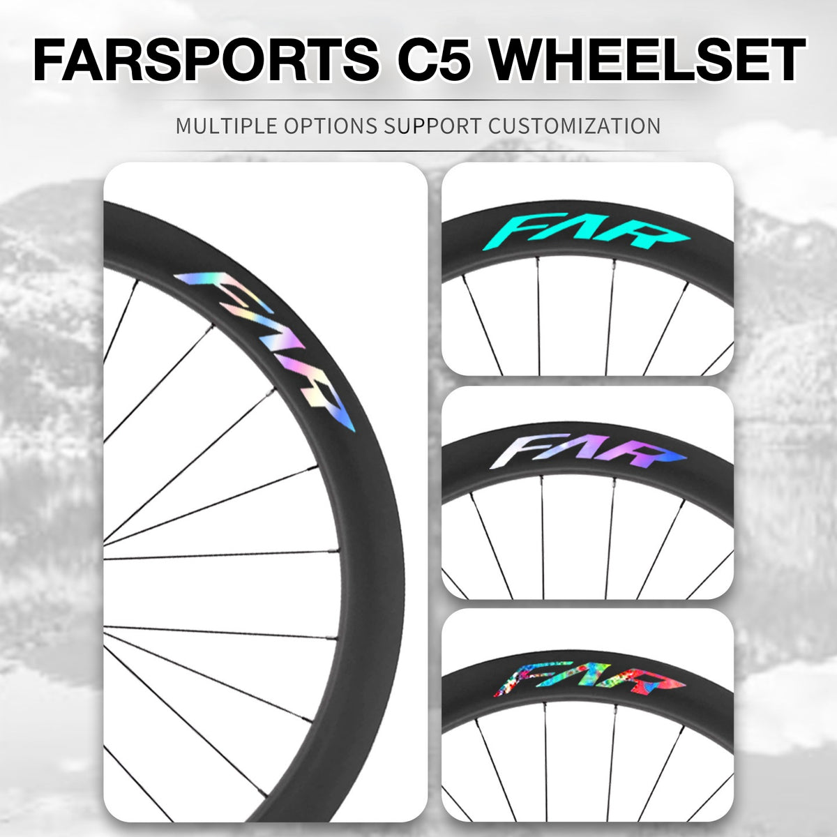 2025 FARSPORTS C5 Wheel Decal Sticker Kit – Logo Cover & Color Change