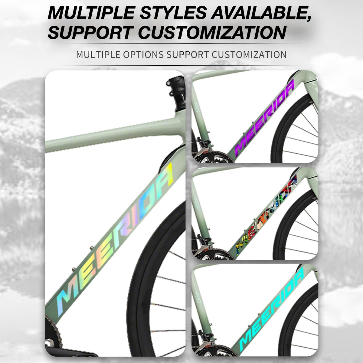 Custom OEM Logo Decals for 2024–2025 Merida Scultura 95D Road Bike Frame | Waterproof Overlay Stickers