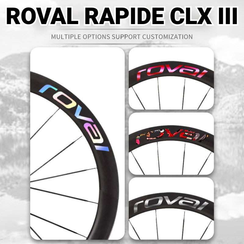Roval Rapide CLX 3 Wheel Decals | Custom Waterproof Rim Stickers for Specialized Carbon Wheels