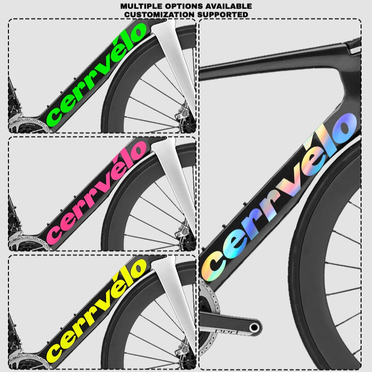 23-25 2026 cervelo S5 Frame Logo Color Decals|Down Tube & Head Tube Sticker Kit|48–56