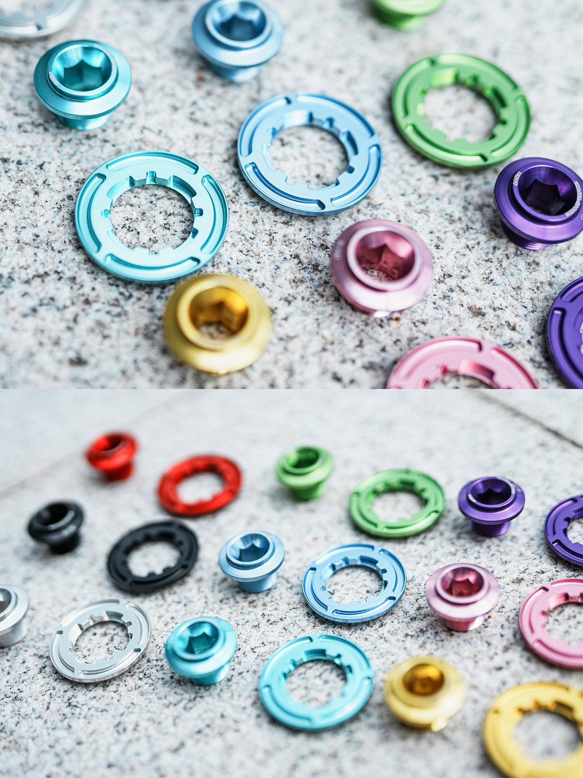 Chaser Ultra-Light Aluminum Crank Bolt Kit for Elilee XXE X310|Chainring Fixing Bolt & Anti-Loosening Cap Set (with Aerodynamic Dust Cap)