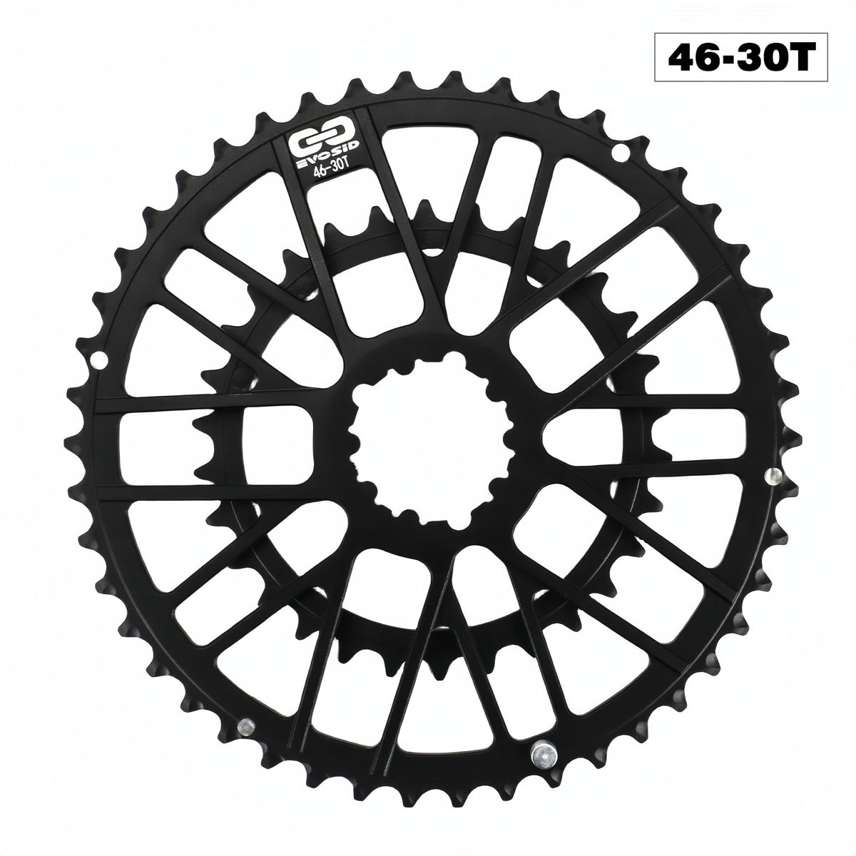 EVOSID CNC Road Bike Chainring Set | 46-30T / 48-32T | 7075-T6 Aluminum | 3-Bolt Direct Mount | Compatible with GXP Cranks