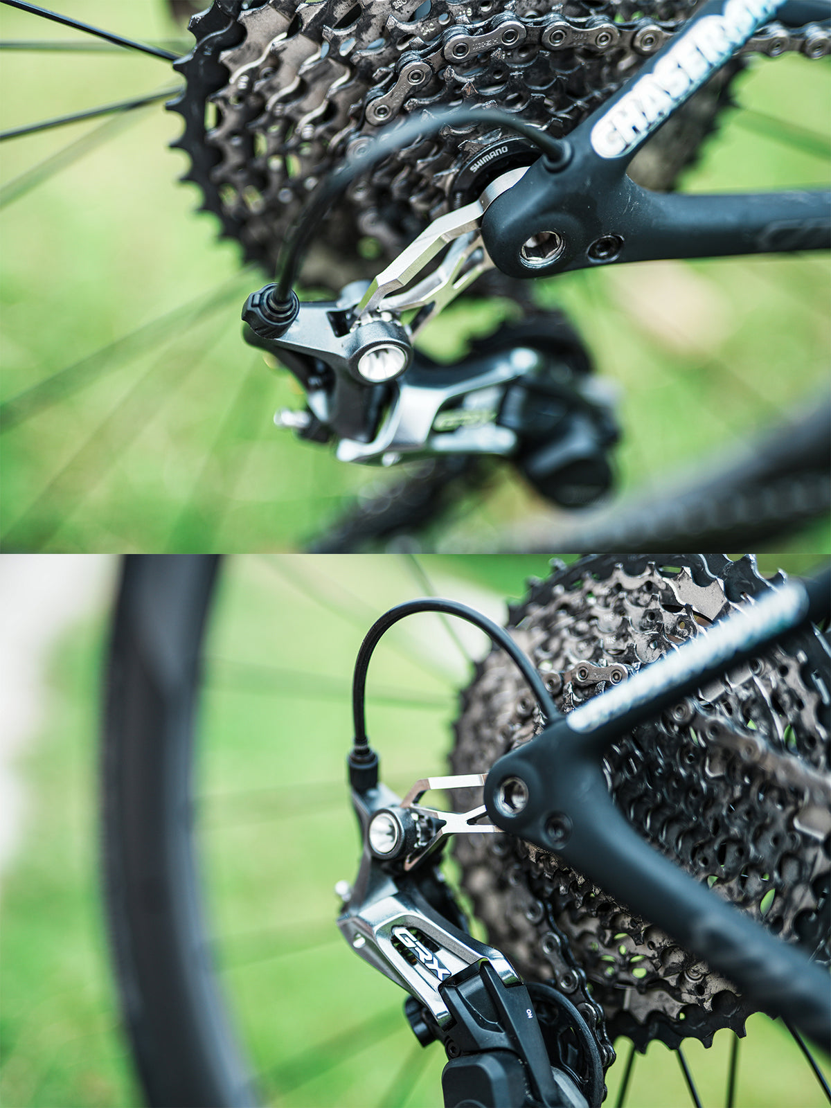 Chaser X Suporte de Câmbio Traseiro Direct-Mount | TC4 Titânio CNC | Compatível com Aethos / Tarmac / CruX / Diverge / Roubaix / Shiv TT Quadros com Freio a Disco (Apenas Shimano, Não Compatível com Allez)