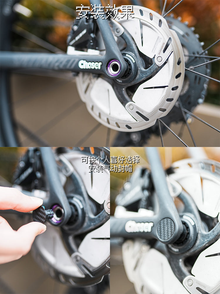 Conjunto de Eixo Passante de Titânio Ultraleve para Bicicletas de Estrada - Compatível com Specialized/Roubaix/Tarmac SL6/SL7/SL8/SL9/Crux
