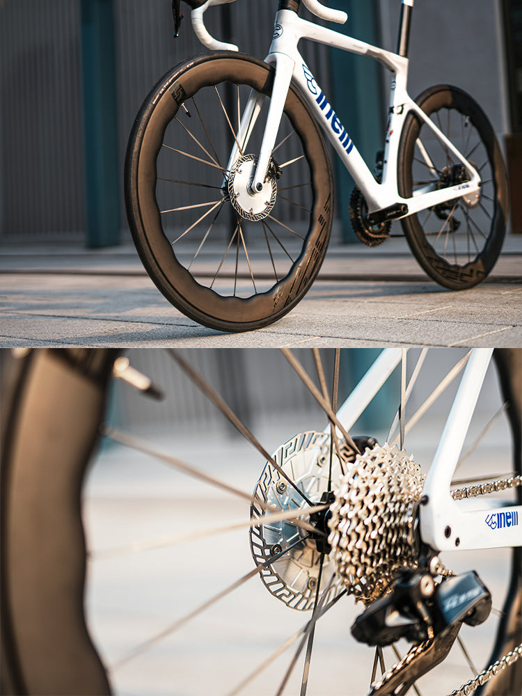 Chaser 0-AERO Rotor de Freio a Disco Aero Ultra-Leve – 160mm / 140mm | Bicicleta de Estrada, TT e Triathlon, Usinado em CNC, Center Lock