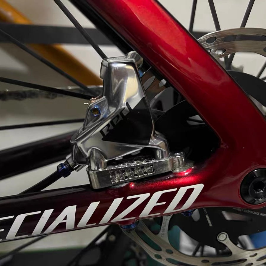 Titanium 140-160mm Disc to Flat Mount Adapter|3D Printed Road Bike Brake Converter|SL8 & Universal