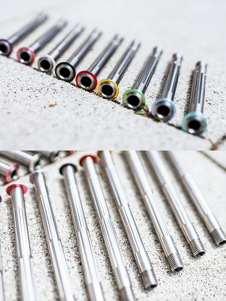 Chaser Ultraléger Jeu d'Axles Traversants en Titane pour GIANT TCR & Propel | TC11 Titane | 116mm/161mm | 37g la Paire