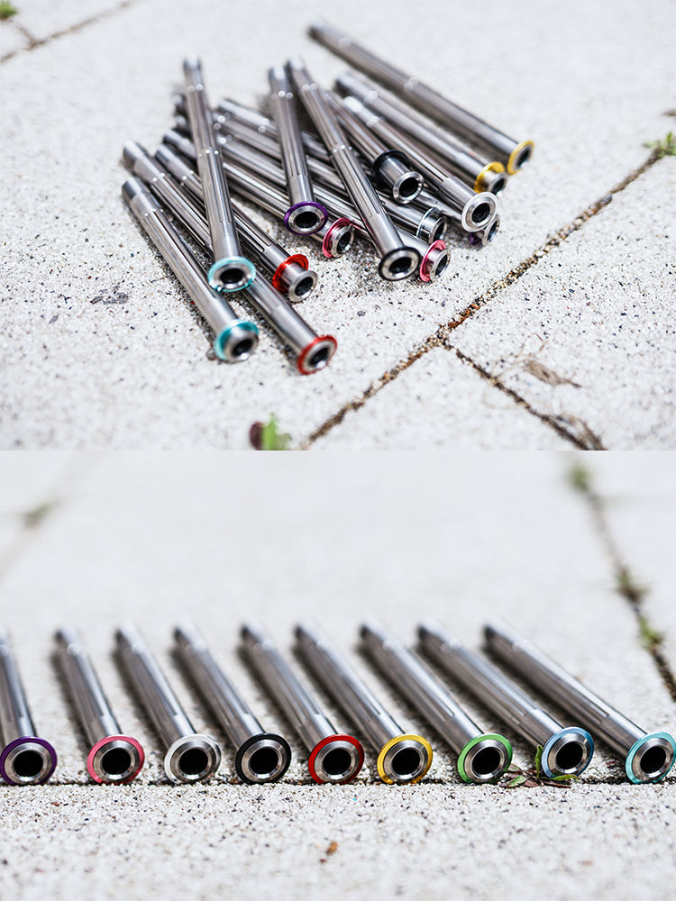 Chaser Ultraléger Jeu d'Axles Traversants en Titane pour GIANT TCR & Propel | TC11 Titane | 116mm/161mm | 37g la Paire