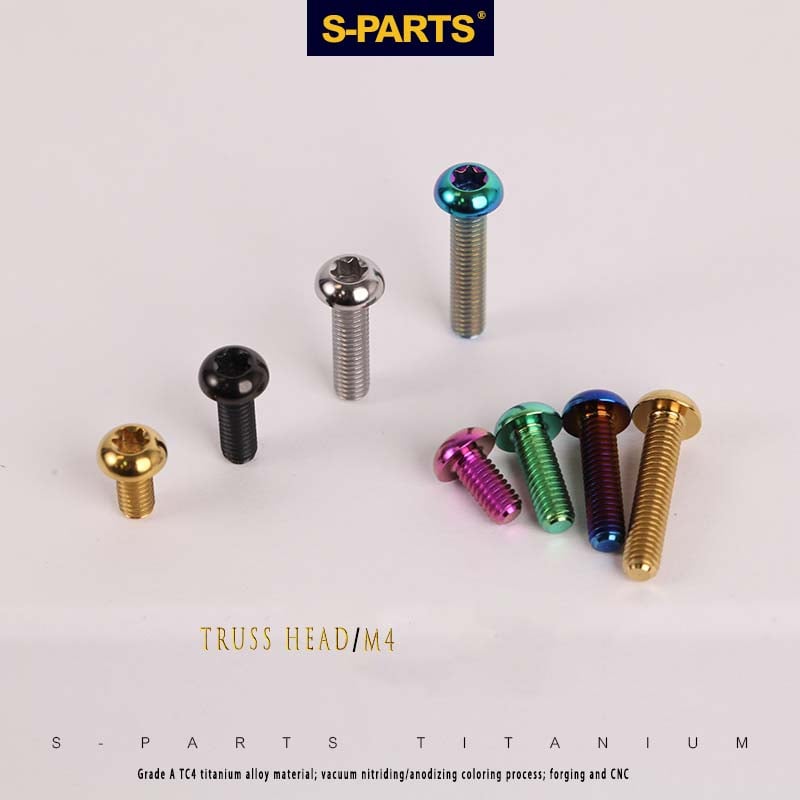 Vite in lega di titanio con testa a ombrello S-PARTSA2 m4*10/12/16/18/20/25mm per serie sterzo bici da strada e mountain bike
