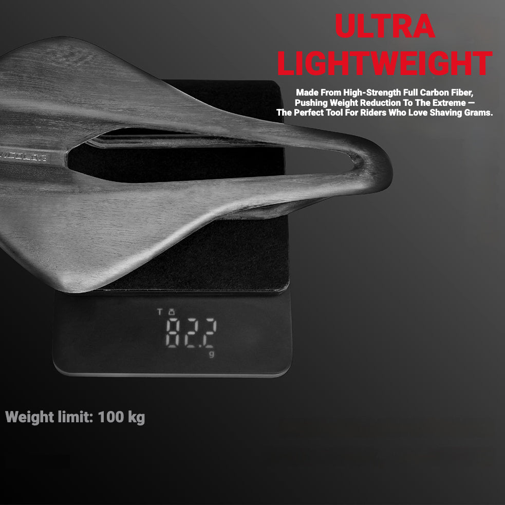 82g Ultra-Light Full Carbon Short-Nose Saddle|INCOLOR RC-1|Ultimate Weight-Reduction Upgrade