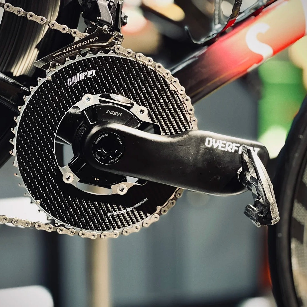 Pedivela OVERFAST Aero Carbon para Bikes de Estrada e TT | DUB / Ti24 | Compatível com SRM e SIGEYI