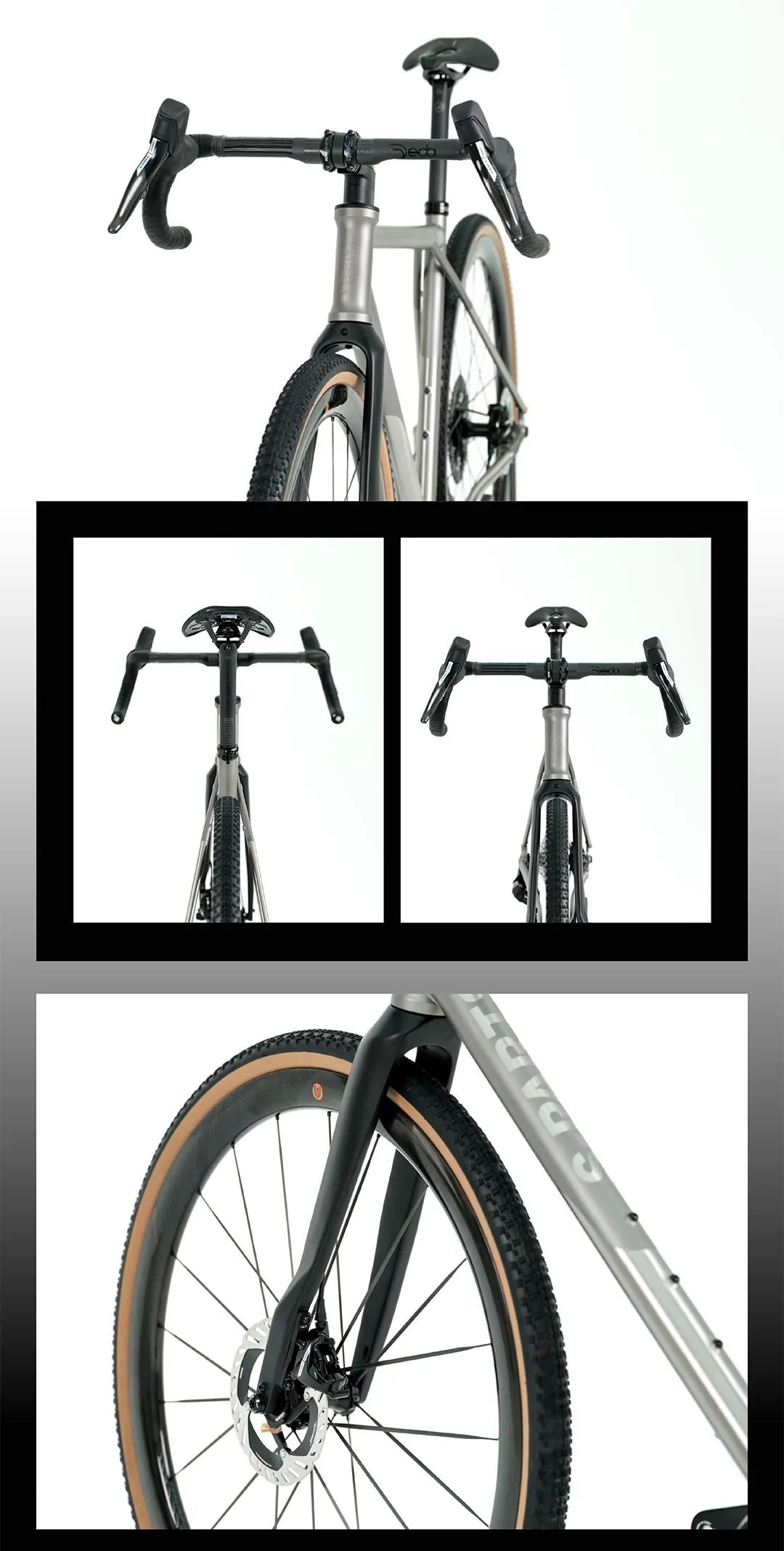 Quadro de Bicicleta Gravel S-PARTS em Liga de Titânio